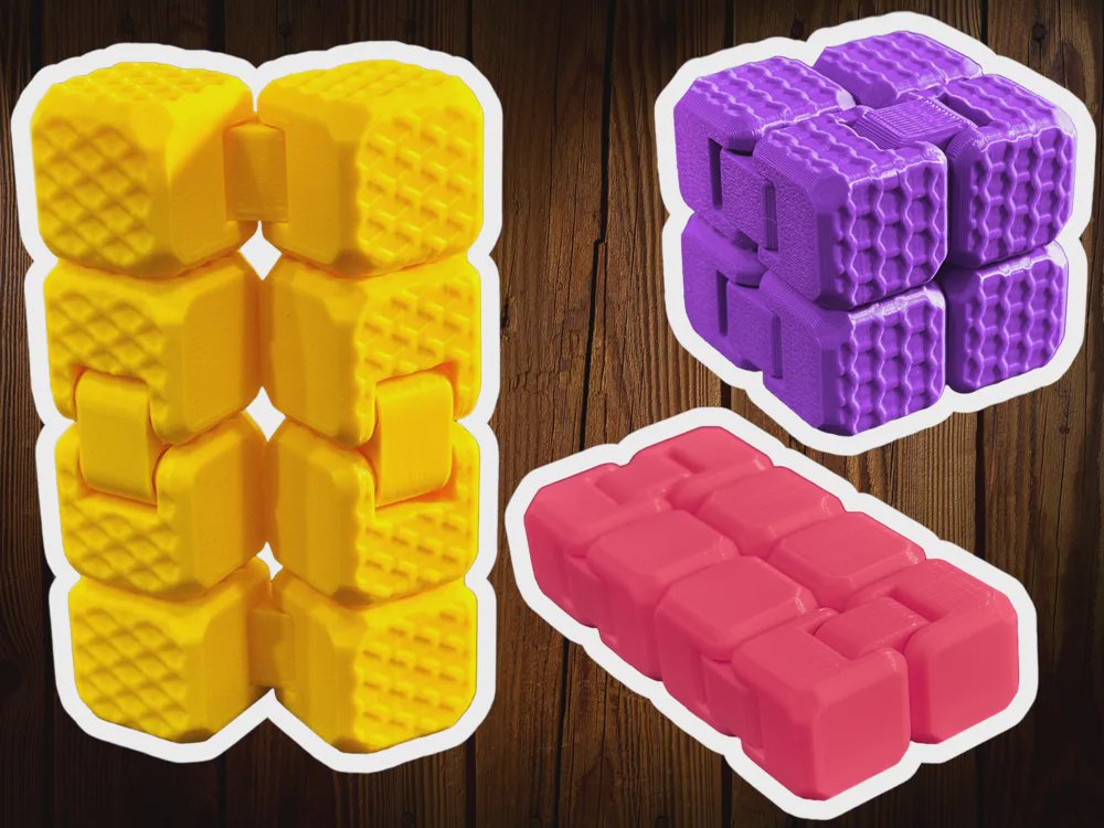 Cubo infinito con relieves